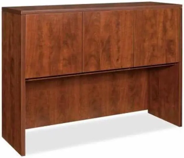 Alt view image 11 of 14 - Lorell Hutch w/Doors 48"x15"x36" Cherry 69418