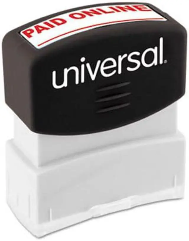 Alt view image 4 of 5 - General Supply 10156 Message Stamp, Paid Online, Pre-Inked One-Color, Red