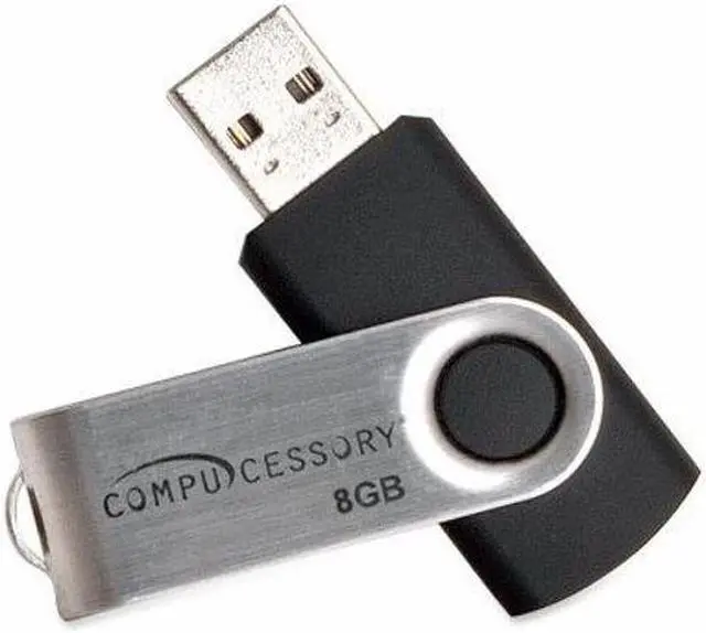 Alt view image 7 of 10 - Compucessory 8GB Password Protected USB Flash Drive, Black / Aluminum 26466
