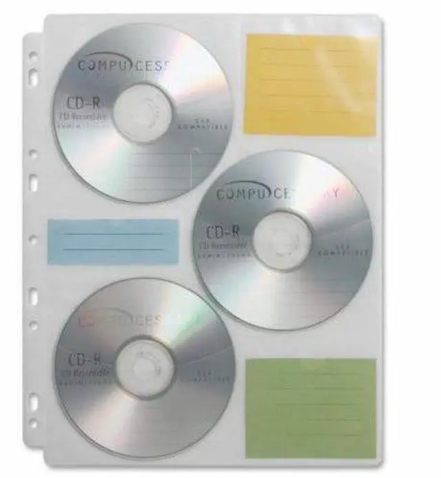 Alt view image 12 of 12 - CD Media Binder Storage Pages 25 Refill Pages/PK