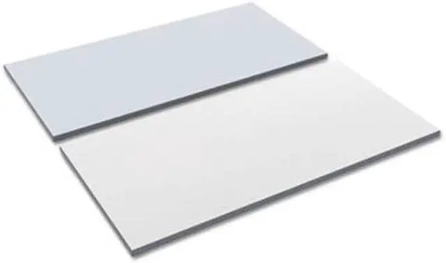 Alt view image 11 of 20 - Reversible Laminate Table Top, Rectangular, 47 5/8w x 23 5/8d, White/Gray