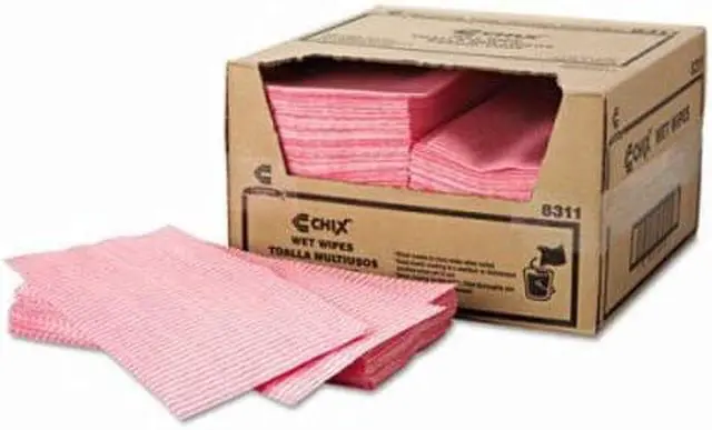 Alt view image 4 of 10 - Chix Wet Wipes 11 1/2 x 24 White/Pink 200/Carton 8311