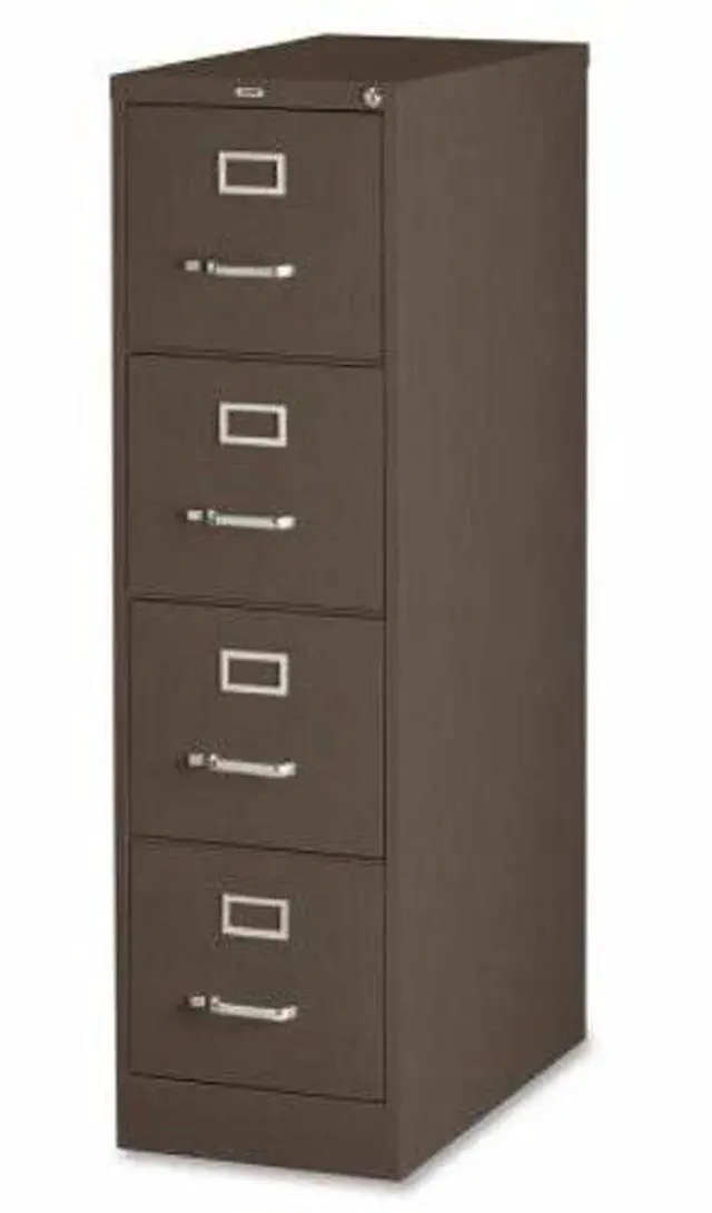 Alt view image 5 of 6 - Lorell LLR60155 Vertical File, 4 Drawer, 15 in. x 26.5 in. x 52 in., Medium Tone