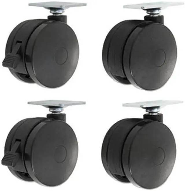 Alt view image 5 of 16 - Alera Casters for Height-Adjustable Table Bases Black 4/Set HT3004