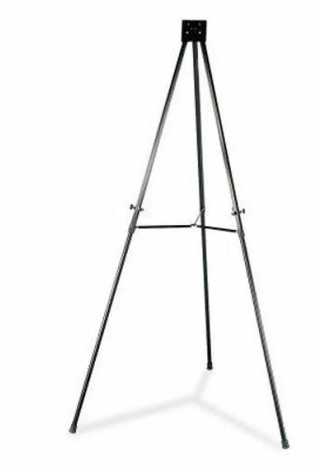Alt view image 8 of 10 - Lorell Telescoping Aluminum Easel Adjust Legs 66" Black 75683