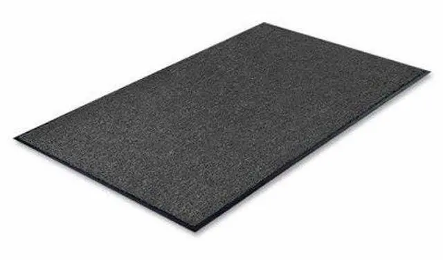 Alt view image 9 of 15 - Genuine Joe Indoor Mat Moisture Absorbent Vinyl Back 3'x5' Charcoal 56352