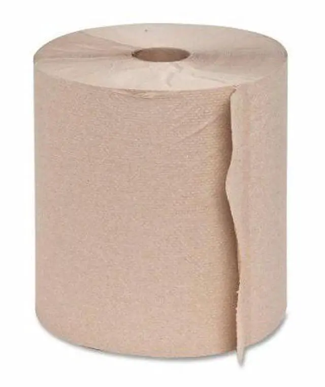 Alt view image 8 of 9 - Genuine Joe Hardwound Roll Towels 2"Core 7-7/8"x800' 6 Rolls/CT NATRL 22600