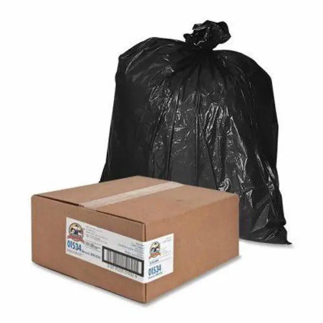 Alt view image 12 of 12 - Genuine Joe Heavy-Duty Trash Bags 1.5 Mil 40-45 Gallon 50/CT Black 01534