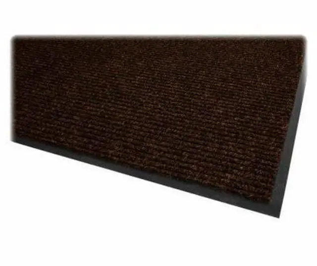Alt view image 12 of 14 - Genuine Joe Dual Rib Indoor Mat f/Hard Surface 3'x5' Chocolate 02400