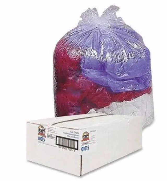 Alt view image 11 of 11 - Genuine Joe Trash Can Liner 40-45 Gallon .6Mil 40"x46" 250/BX Clear 01015