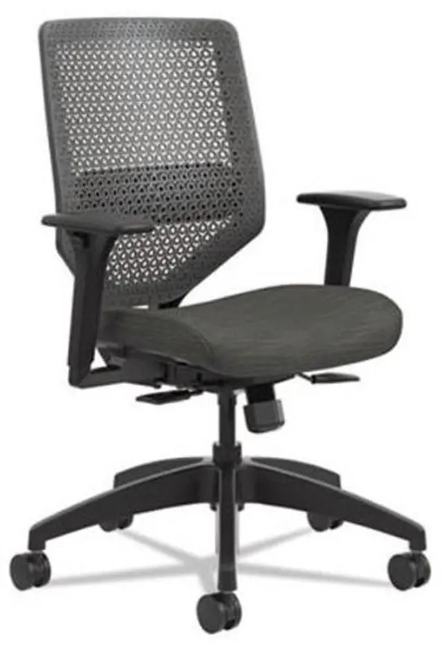 Alt view image 2 of 7 - HON Solve Series ReActiv Back Task Chair Ink/Charcoal SVR1ACLC10TK