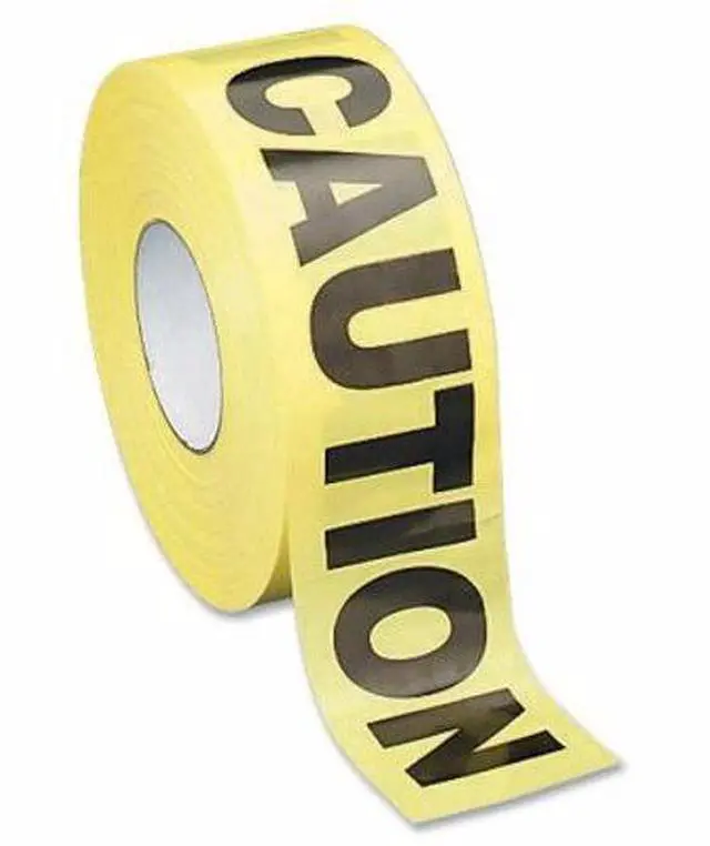 Alt view image 5 of 5 - Sparco Barricade Tape "Caution" Non-Adhesive 3"x1000' YW/Black 11795