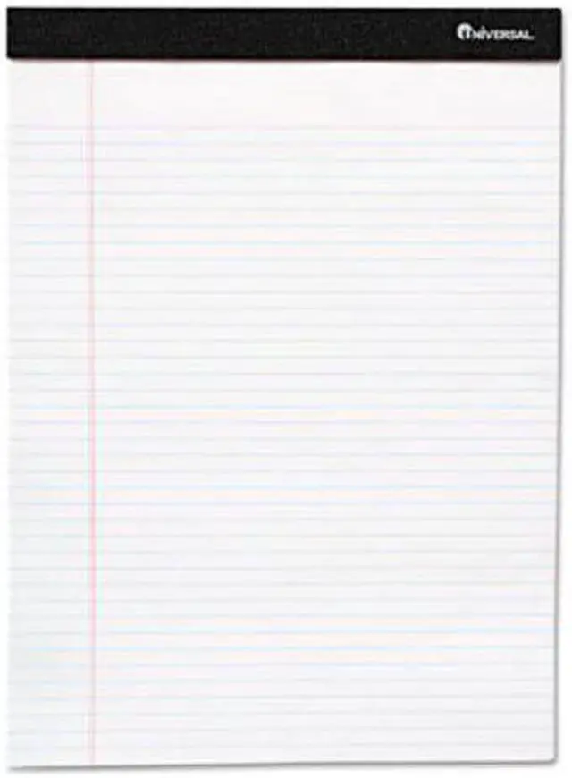 Alt view image 3 of 4 - Innovera UNV57300 Premium Ruled Writing Pads, White, 5 X 8, Legal Rule, 50 Sheets, 12 Pads