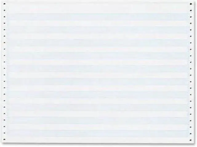 Alt view image 3 of 3 - Sparco Computer Paper 20 Lb 14-7/8"x11" 2400/CT 1/2" Blue Bar 02180