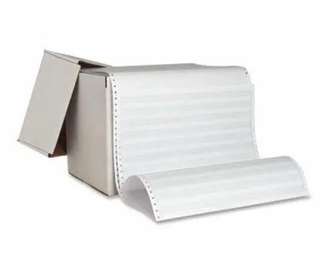 Alt view image 5 of 5 - Sparco Computer Paper 20 lb. 1Prt 14-7/8"x8-1/2" 2600/CT 1/2"GN Bar 02182