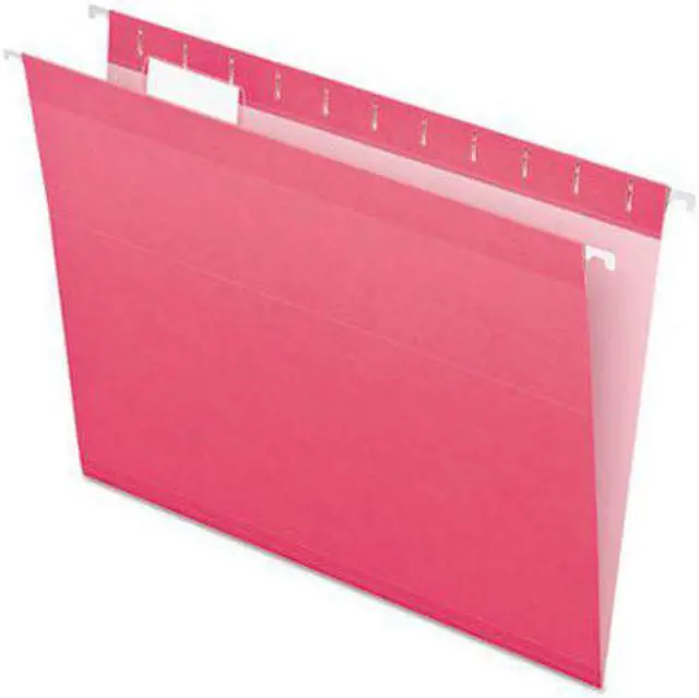 Alt view image 3 of 15 - Pendaflex Reinforced Hanging Folders 1/5 Tab Letter Pink 25/Box 415215PIN