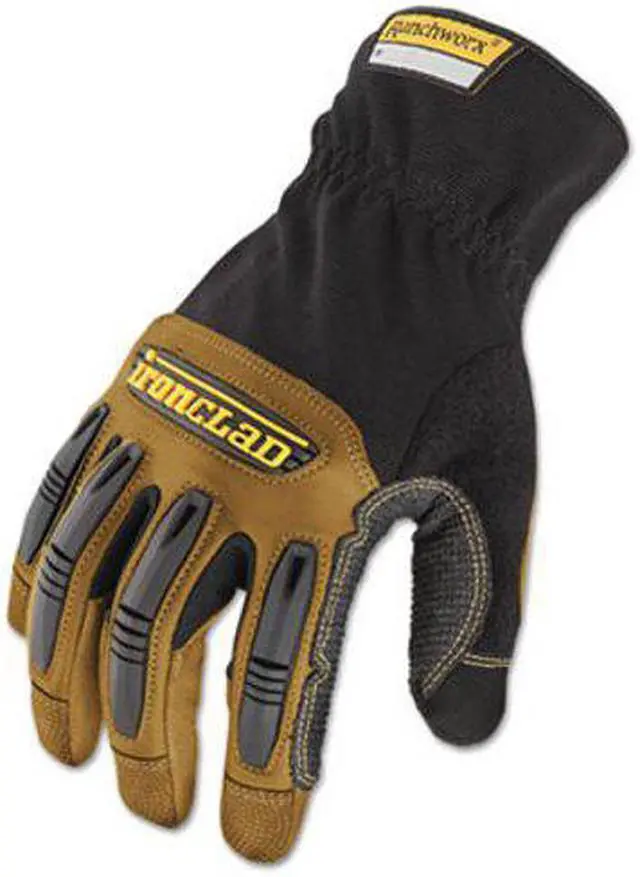 Alt view image 3 of 5 - Ironclad Ranchworx Leather Gloves Black/Tan Medium RWG203M