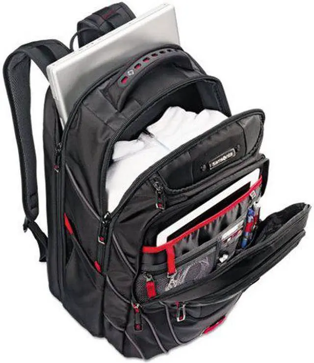 Alt view image 15 of 20 - Samsonite Tectonic Backpack for 17" Laptop - Black, Red