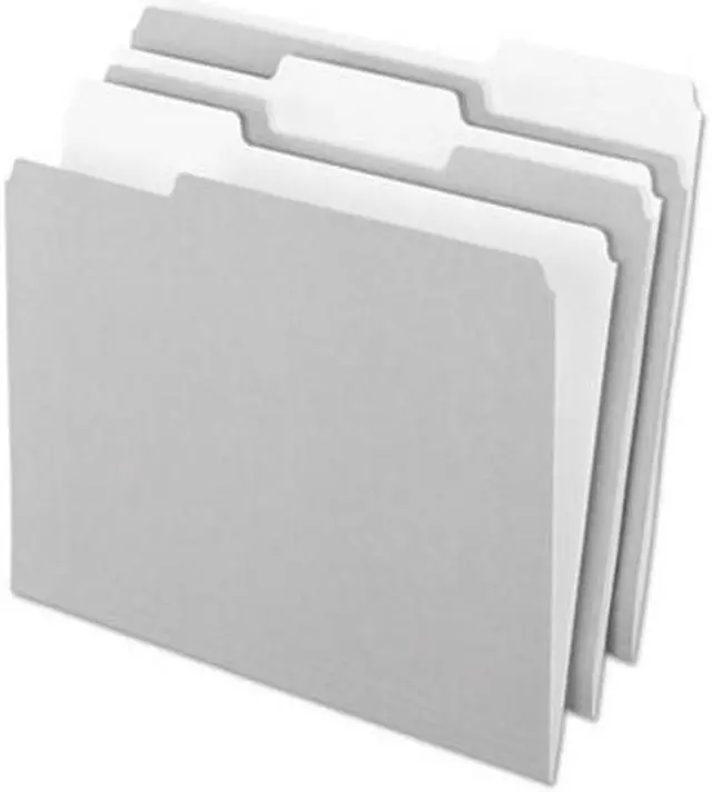 Alt view image 3 of 9 - Pendaflex Interior File Folders 1/3 Cut Top Tab Letter Gray 100/Box 421013GRA