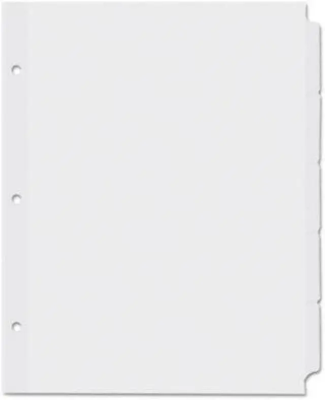 Alt view image 6 of 18 - Universal Self-Tab Index Dividers, 5-Tab, 11 X 8.5, White, 36 Sets 20835