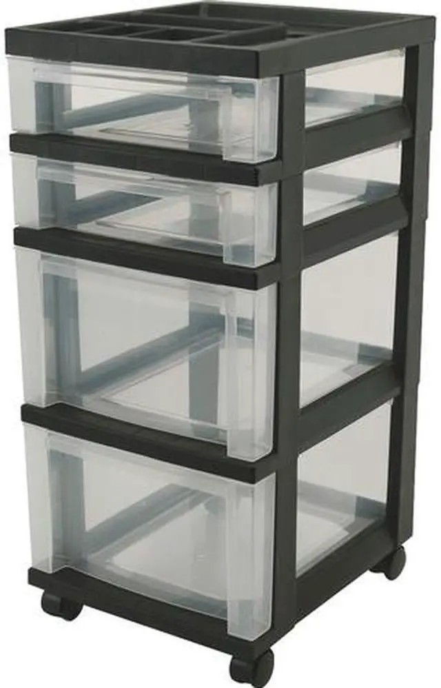 Alt view image 5 of 9 - Iris IRS116827 Mini Chests- 4-Drawer- 12-.06in.x14-.25in.x26-.44in.- Black