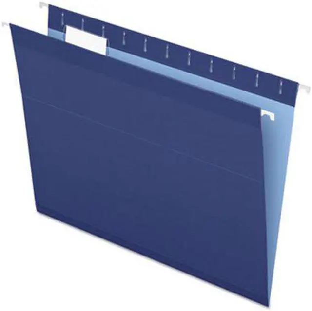 Alt view image 3 of 15 - Pendaflex Reinforced Hanging Folders 1/5 Tab Letter Navy 25/Box 415215NAV