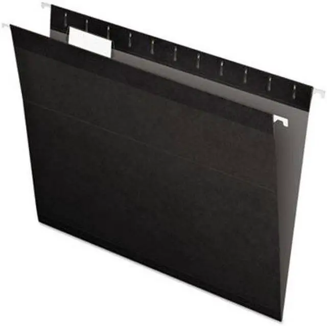 Alt view image 3 of 15 - Pendaflex Reinforced Hanging Folders 1/5 Tab Letter Black 25/Box 415215BLA
