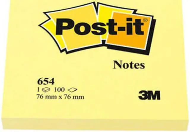 Alt view image 8 of 17 - 3M 654YW Original Notes  3 x 3  Canary Yellow  12 100-Sheet Pads Pack