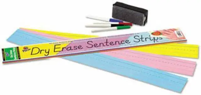 Alt view image 6 of 6 - Dry Erase Sentence Strips Assorted