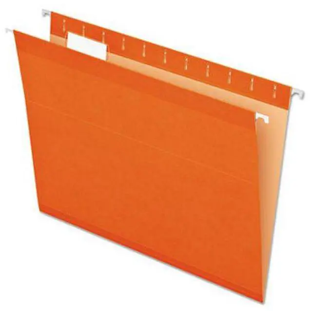 Alt view image 3 of 15 - Pendaflex Reinforced Hanging Folders 1/5 Tab Letter Orange 25/Box 415215ORA