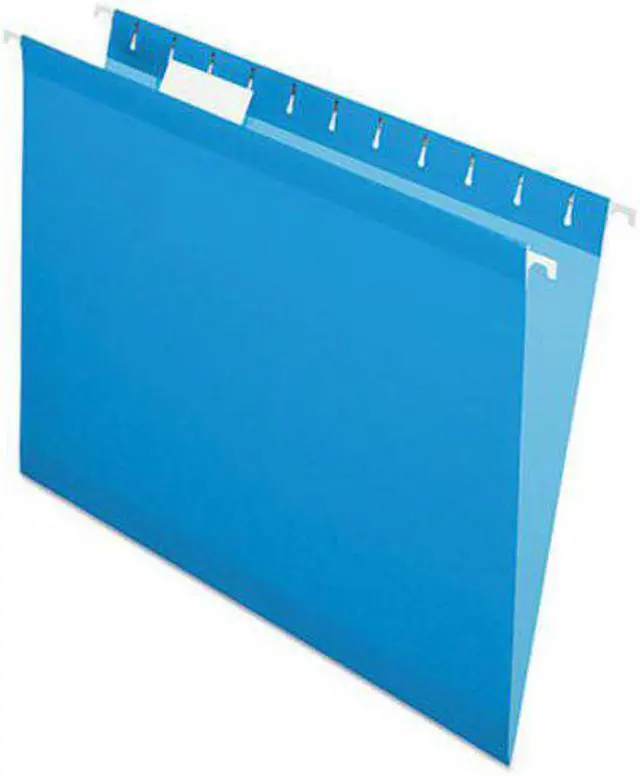 Alt view image 3 of 15 - Pendaflex Reinforced Hanging Folders 1/5 Tab Letter Blue 25/Box 415215BLU