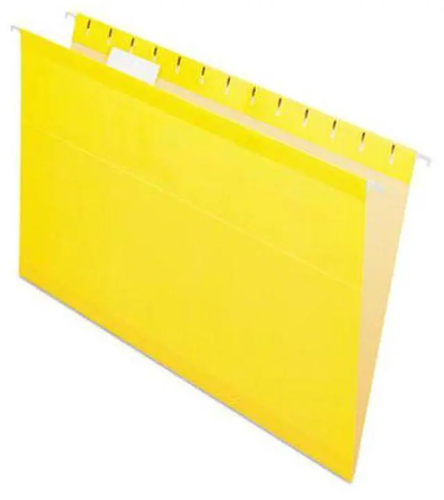 Alt view image 2 of 10 - Pendaflex Reinforced Hanging Folders 1/5 Tab Legal Yellow 25/Box 415315YEL