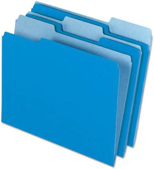 Alt view image 3 of 3 - Pendaflex Interior File Folders 1/3 Cut Top Tab Letter Blue 100/Box 421013BLU