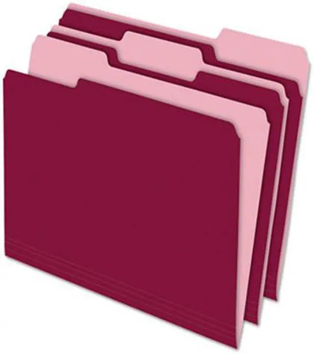Alt view image 3 of 4 - Pendaflex Interior File Folders 1/3 Cut Top Tab Letter Burgundy 100/Box 421013BUR