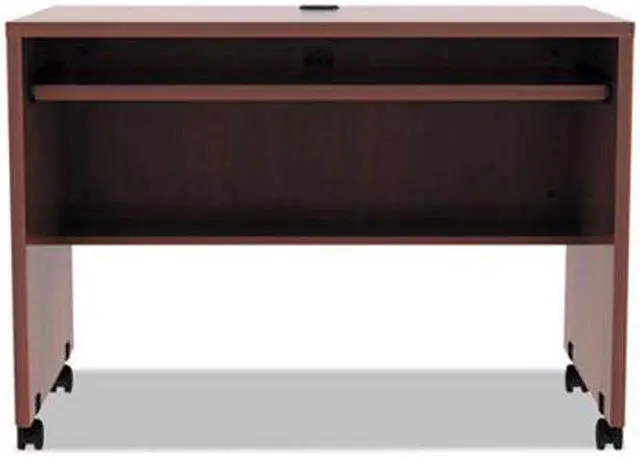 Alt view image 9 of 15 - Alera Valencia Mobile Workstation Desk, 41 3/8 X 23 5/8 X 29 5/8, Med Cherry