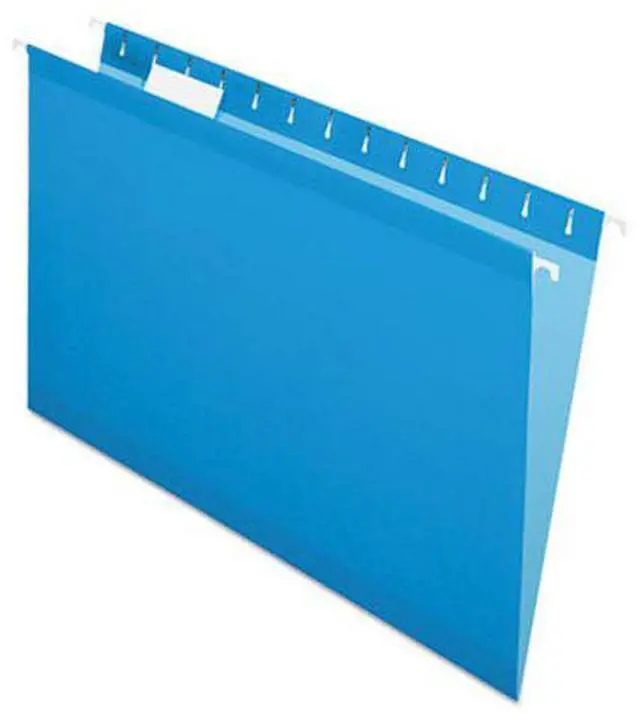 Alt view image 2 of 10 - Pendaflex Reinforced Hanging Folders 1/5 Tab Legal Blue 25/Box 415315BLU
