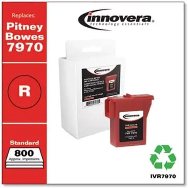Alt view image 4 of 16 - Innovera 7970 Red Ink Cartridges, 800 Pages, Compatible with Pitney Bowes Printer