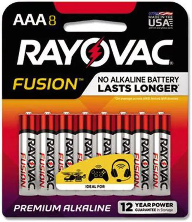 Alt view image 17 of 18 - Rayovac 824-8CTFUS 8-pack AAA Alkaline Batteries