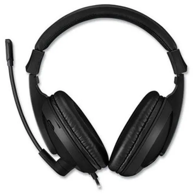 Alt view image 8 of 20 - Adesso Black Xtream H5U USB Connector Stereo USB Multimedia Headphone/Headset with Microphone