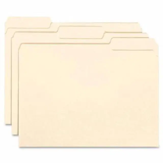 Alt view image 5 of 8 - Business Source Interior File Folders 1/3 Cut Assorted Letter 100/BX Manila 65775