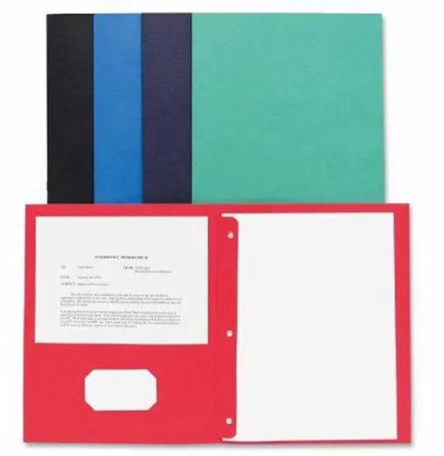 Alt view image 5 of 10 - Business Source 2-Pocket Folders 100 Sh Cap Ltr 9-1/2"x11" 25/BX AST 78531