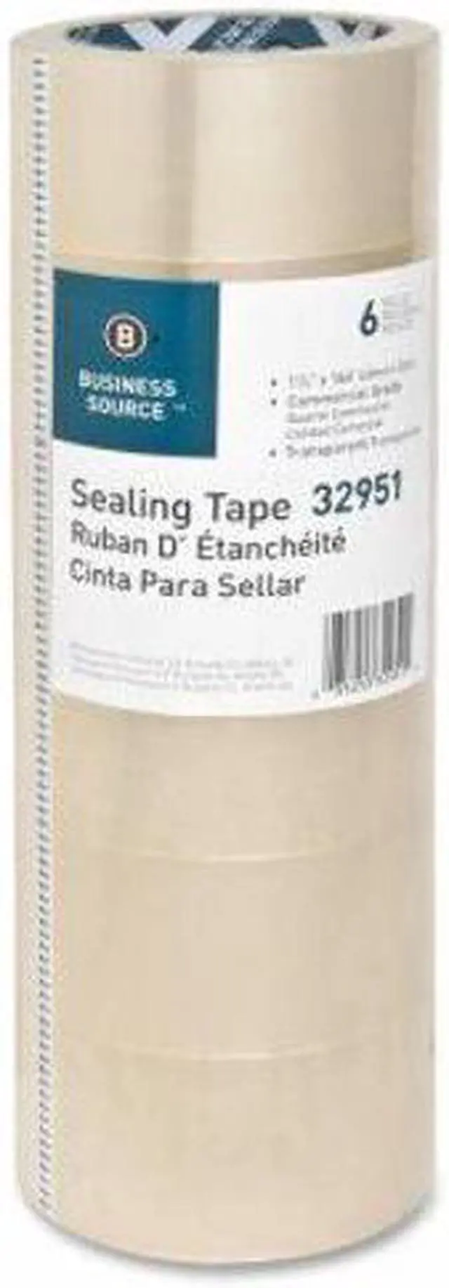 Alt view image 4 of 5 - Business Source Sealing Tape 1.6 mil 1-7/8"x164' 6/PK Clear 32951
