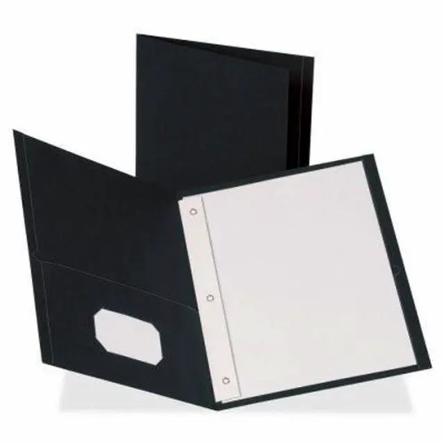 Alt view image 4 of 7 - Business Source 2-Pocket Folders 100 Sh Cap Ltr 9-1/2"x11" 25/BX BK 78532