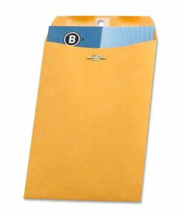 Alt view image 5 of 8 - Business Source Clasp Envelopes 28 lb. 6-1/2"x9-1/2" 100/BX Brown Kraft 36661