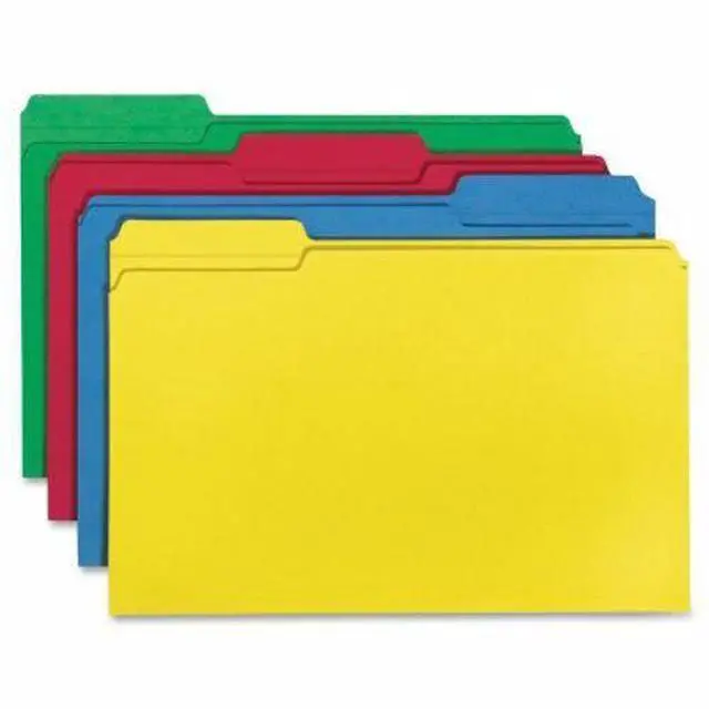 Alt view image 6 of 8 - Business Source Color File Folders Legal 11PT 1/3 Cut 1" Exp. 100/BX AST 65781