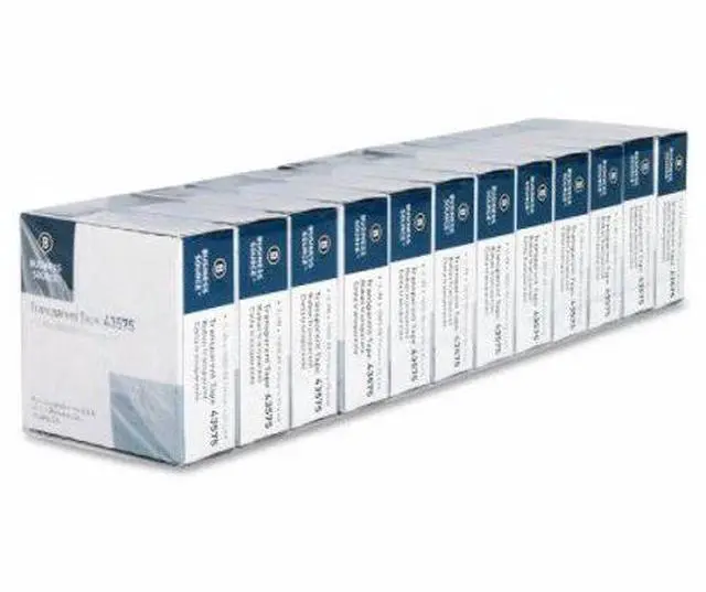 Alt view image 5 of 10 - Business Source Transparent Tape 1" Core 3/4"x1000" 12/PK Clear 43575