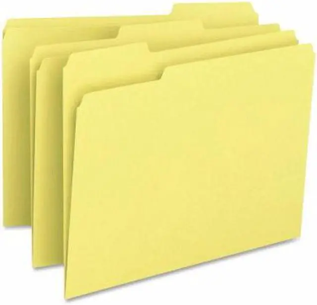 Alt view image 4 of 6 - Business Source File Folder 1-Ply 1/3 Cut Assorted Tabs Letter 100/BX YW 65778