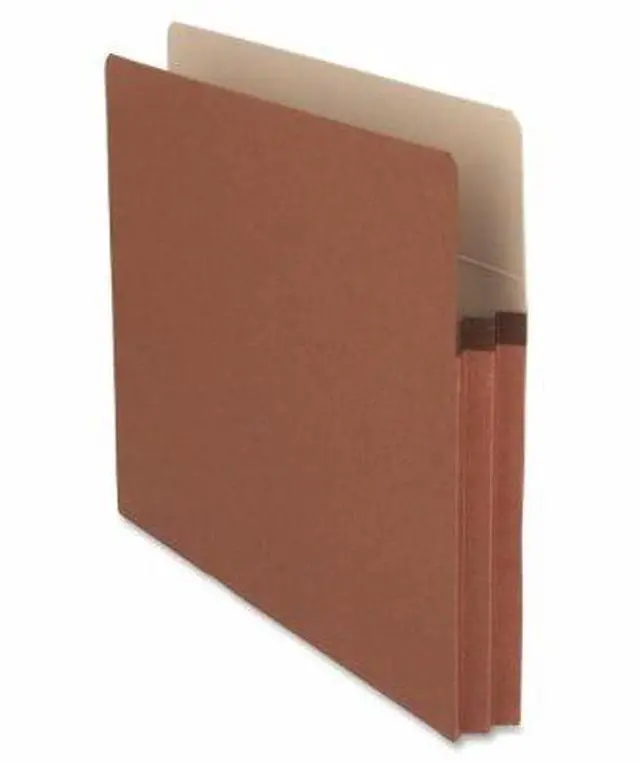 Alt view image 6 of 7 - Business Source File Pocket 1-3/4" Exp. Letter 25/BX Redrope 65790