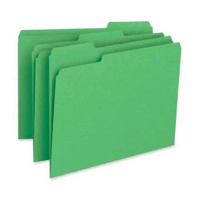 Alt view image 5 of 7 - Business Source File Folder 11pt 1/3 Cut Assorted Tabs Letter 100/BX GN 65777