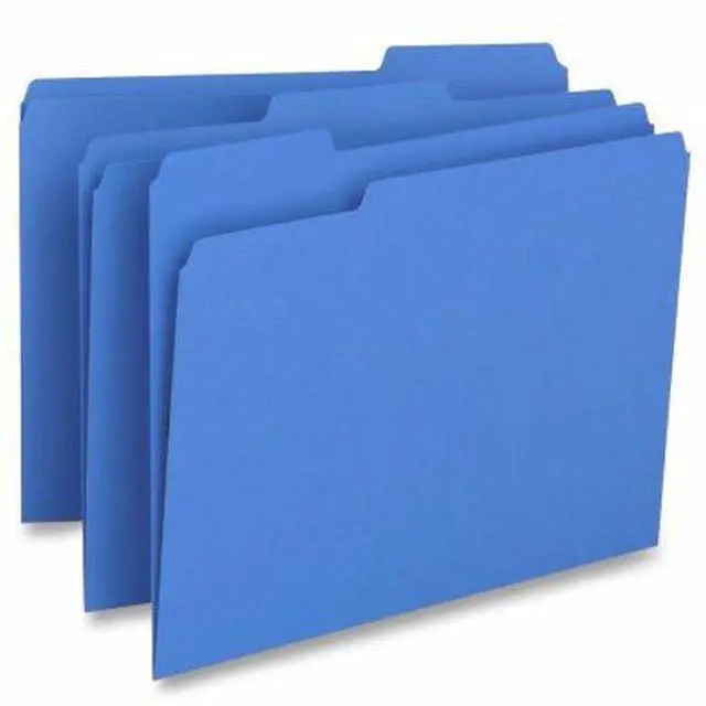 Alt view image 4 of 5 - Business Source File Folder 1-Ply 1/3 Cut Assorted Tabs Letter 100/BX BE 65779